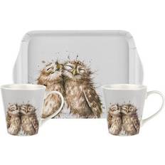 Wrendale Designs Owl Mug & Tray Set Servering 3st