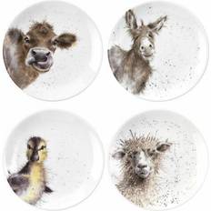 Brown Dessert Plates Wrendale Designs Countryside Animals Dessert Plate 16.5cm 4pcs