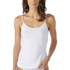 Slim Singleter Mey Cotton Pure Spaghetti Top - White