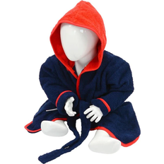 Babyer Morgenkåper A&R Towels Baby/Toddler Babiezz Hooded Bathrobe - French Navy/Fire Red