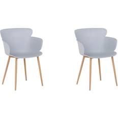 Metal - White Kitchen Chairs Beliani Sumkley 2-pack Kitchen Chair 82cm 2pcs