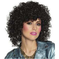 Zwart Korte Pruiken Boland 80's Club Wig Black