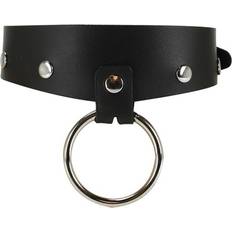 Open gag Gags Sexlegetøj ZADO Leather Necklace with O-Ring