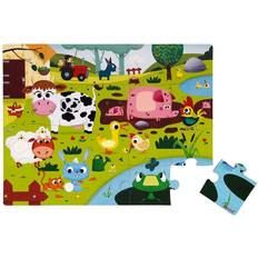 Janod Tactile Puzzle Farm Animals 20 Pieces