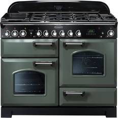 110cm - Green Gas Cookers Rangemaster CDL110DFFMG/C Classic Deluxe 110cm dual fuel Green