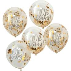 Confetti Oh Baby Balloons 5-pack