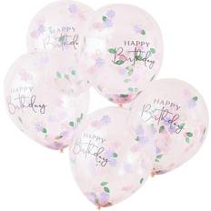 Papir Latexballoner Ginger Ray Confetti Happy Birthday Balloons 5-pack