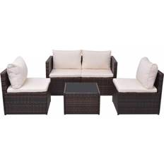 vidaXL 43109 Lounge-Set, 1 Bord inkl. 4 Soffor