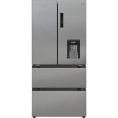 Freestanding - Side-by-side - Water Dispenser Fridge Freezers Hoover HSF818FXWDK Silver