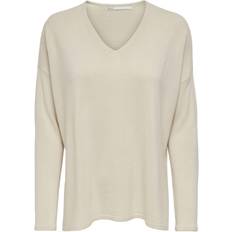 Only Onlamalia L/s V-neck Pullover - Beige
