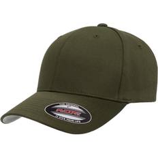 Flexfit combed cap Flexfit Wooly Combed Cap Unisex - Olive Green