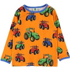 92/98 T-shirts Småfolk Blouse - Orange with Tractors (11-0005-401)