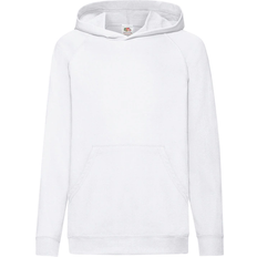 Lycra Tops Fruit of the Loom Kid's Lightweight Hooded Sweatshirt - White