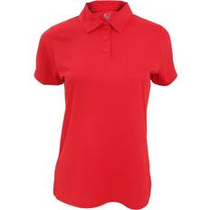 Red - Women Polo Shirts Fruit of the Loom Moisture Wicking Lady-Fit Performance Polo Shirt - Red