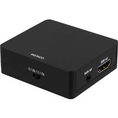 Micro usb til hdmi adapter Deltaco HDMI-HDMI/3.5mm/USB Micro B F-F Adapter