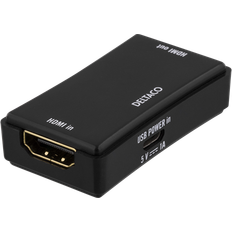 Usb förlängare Deltaco HDMI-HDMI/USB Micro B F-F Adapter