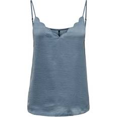 Only Debbie Singlet Wvn Blue Female