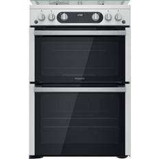 60cm - Gas Ovens Gas Cookers Hotpoint HDM67G0C2CX/U Silver, Stainless Steel