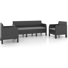 vidaXL 3079672 Loungeset, Bord inkl. 2 Stolar & 1 Soffor