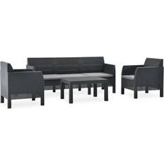 vidaXL 3067235 Conjunto de Sala de Exterior, 1 Mesa incl. 2 Sillas & 1 Sofás