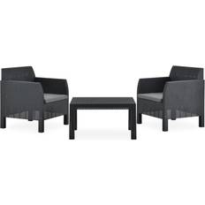 vidaXL 3067233 Loungeset, 1 Bord inkl. 2 Stolar
