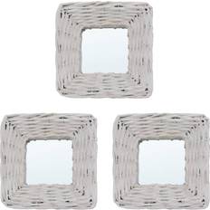 vidaXL Basket Wall Mirror 5.9x5.9" 3