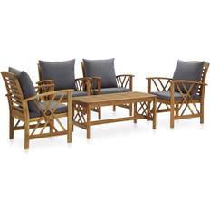 vidaXL 3057994 Loungeset, 1 Bord inkl. 4 Stolar