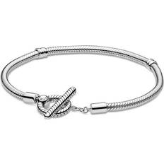 T bar Pandora Moments T-Bar Snake Chain Bracelet - Silver