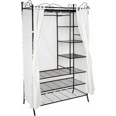 Cottons Clothing Storage tectake Metal Beige/Black Wardrobe 112x207cm