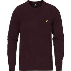 Polyamid Pullover Lyle & Scott Crew Neck Lambswool Blend Jumper - Burgundy