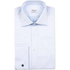 Stenströms Uomo Camicie Stenströms Slimline Double Cuff Shirt - Blue