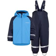 9-12M Regntøy Didriksons Rainman Lined Rainset - Breeze Blue