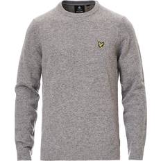 Lyle & Scott Crew Neck Lambswool Blend Jumper - Mid Grey Marl