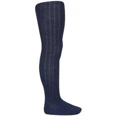 9-12M Strømpebukser Condor Wool Rib Tights - Navy Blue (12161_948)