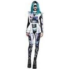 Alien costume Fancy Dress Smiffys Metallic Space Alien Costume