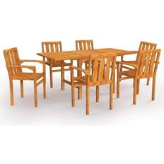 vidaXL 3059600 Patio Dining Set, 1 Table incl. 6 Chairs