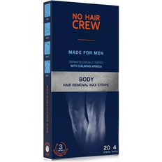 Ikke testet på dyr Hårfjerningsprodukter Hair Crew Body Hair Removal Wax Strips 20-pak