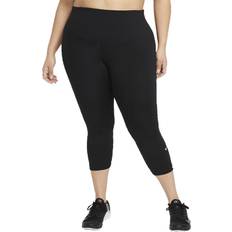 Plus size nike leggings Nike Mid-Rise Crop Leggings Plus Size Women - Black/White