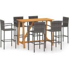 vidaXL 3067972 Ensemble de Bar d'Extérieur, 1 Table incluse 6 Chaises