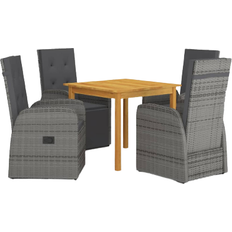 Repose-pieds Ensembles repas de patio vidaXL 3067720 Ensemble repas de patio, 1 Table incluse 4 Chaises