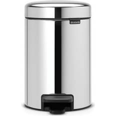 Plata Accesorios de baño Brabantia Cubo de Basura con Pedal 3L Acero Brillante