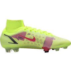 Green - Women Soccer Shoes Nike Mercurial Superfly 8 Elite FG - Volt/Black/Bright Crimson