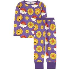 104/110 Nattøj Småfolk Nightwear with Sun - Purple Heart (13-2710)