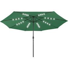 Metall Sonnenschirme & Zubehör vidaXL Outdoor Parasol with LED Lights 400cm