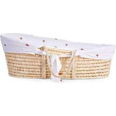 Beige Moisés Childhome Moses Basket Nature Hearts