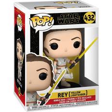 Toy Figures Funko Pop! Star Wars Rey Yellow Lightsaber