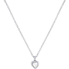 Ted Baker Hannela Heart Pendant Necklace - Silver/Transparent