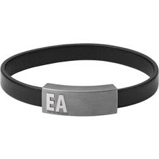 Leather bracelet Emporio Armani Leather Bracelet - Black