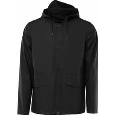 Rains Short Hooded Coat Unisex - Black