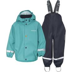 Garçon Ensembles de pluie Didriksons Slaskeman Kid's Set - Peacock Green (503957-303)